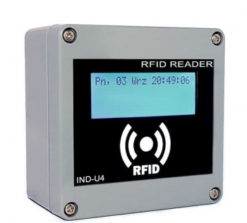 IND-U4-POE - RFID  Reader Relay Controller 125kHz - LCD, Ethernet, RS485 and USB - POE