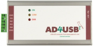 AD4USB - USB Analogue Input unit with Modbus