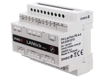 LanTick PE-4-4 - Ethernet Relay Digital IO Unit with Web, Modbus TCP, KNX-IP