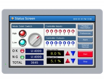 CHA-102WR - 10.2'' Water-resistant Colour HMI with RS232, RS485, Modbus Comms