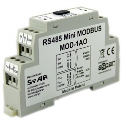 MOD-1AO - Mini RS485 Modbus 2 Analogue Outputs, 2 Digital Input RTU