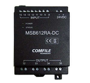 MSB612RA-DC - CuBloc PLC - 8 Inputs, 4 Relays, 8 Analogue, RS232